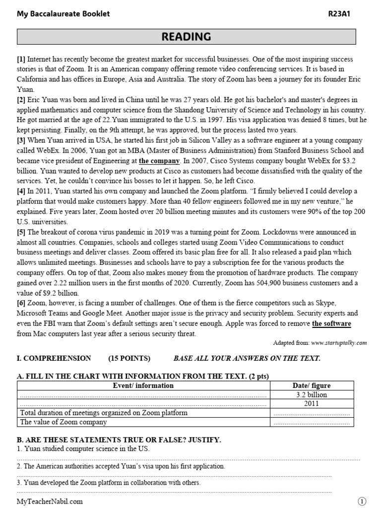 Baccalaureate National Exam 2023 Arts June Session | PDF | Information ...