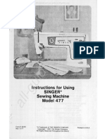 Singer 477 Sewing Machine Instruction Manual
