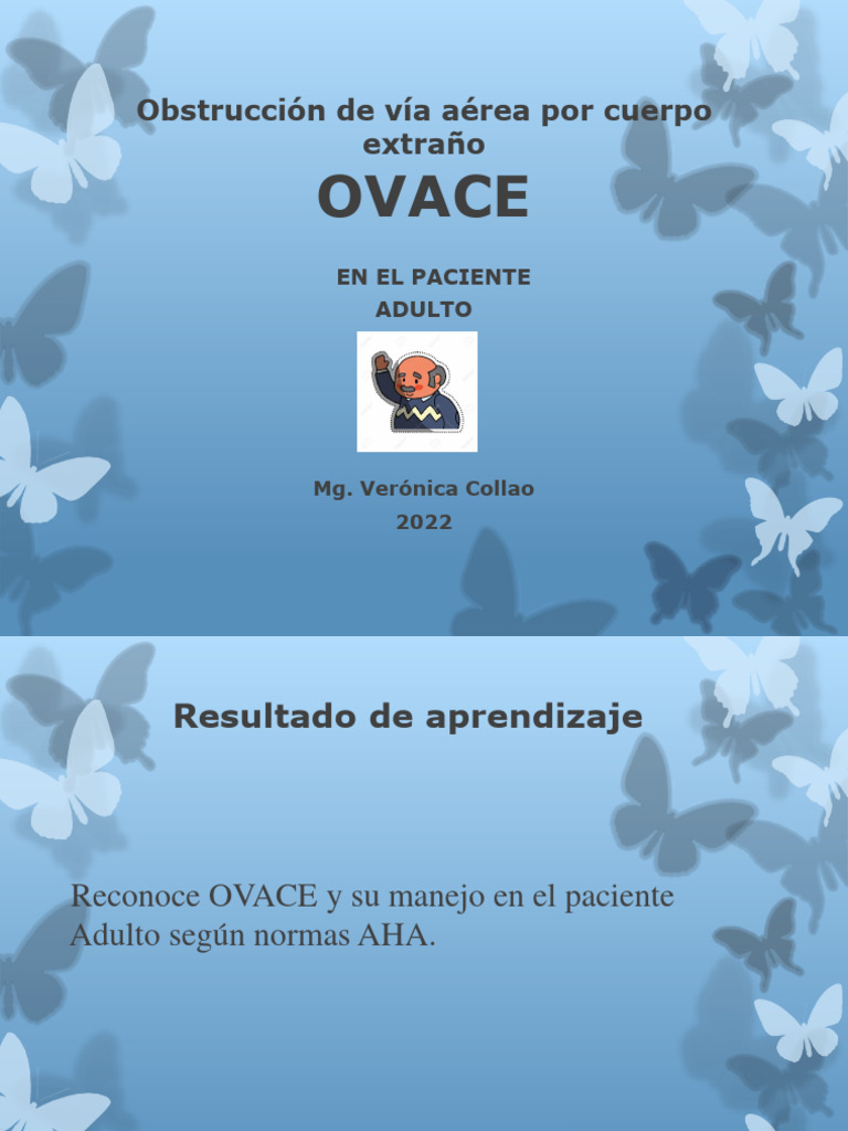 OVACE en Adultos: Manejo y Heimlich | PDF | Salud y bienestar