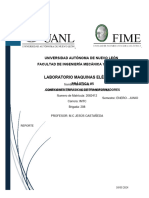 Laboratorio Maquinas Eléctricas: Universidad Autónoma de Nuevo León Facultad de Ingeniería Mecánica Y Eléctrica