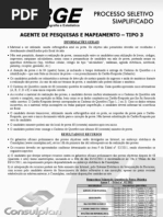 Consulplan_agente de Pesquisas e to - Tipo 9874