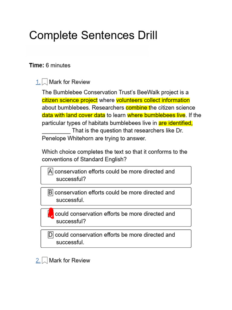 2.2. Mini Test 2 - (5 Questions) | PDF