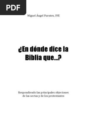 En Dónde Dice La Biblia Que Protestantismo Religión - 