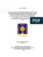 Evaluasi Saluran Drainase Pada Kawasan Mayang Kecamatan Kota Baru, Kota Jambi (Evaluation of Drainage Channels in Mayang Area, Kota Baru, Jambi City)