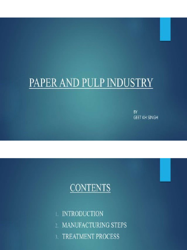 Pulping and Bleaching Process Overview | PDF | Pulp (Paper) | Paper