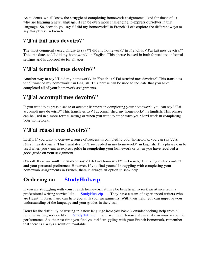 how-to-say-i-did-my-homework-in-french-pdf-homework-essays