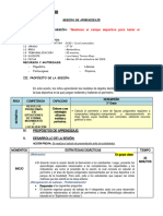 Sesion de Aprendizaje de Matematica