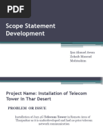 Project Management Scope Statement Development 