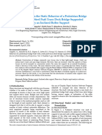 A Case Study On The Static Behavior of A Pedestrian Bridge Built With A Steel Pratt Truss Deck Bridge Supported by An Inclined Roller Support