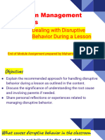 Classroom Management Strategies - Dealing With Disruptive Behaviour During A Lesson