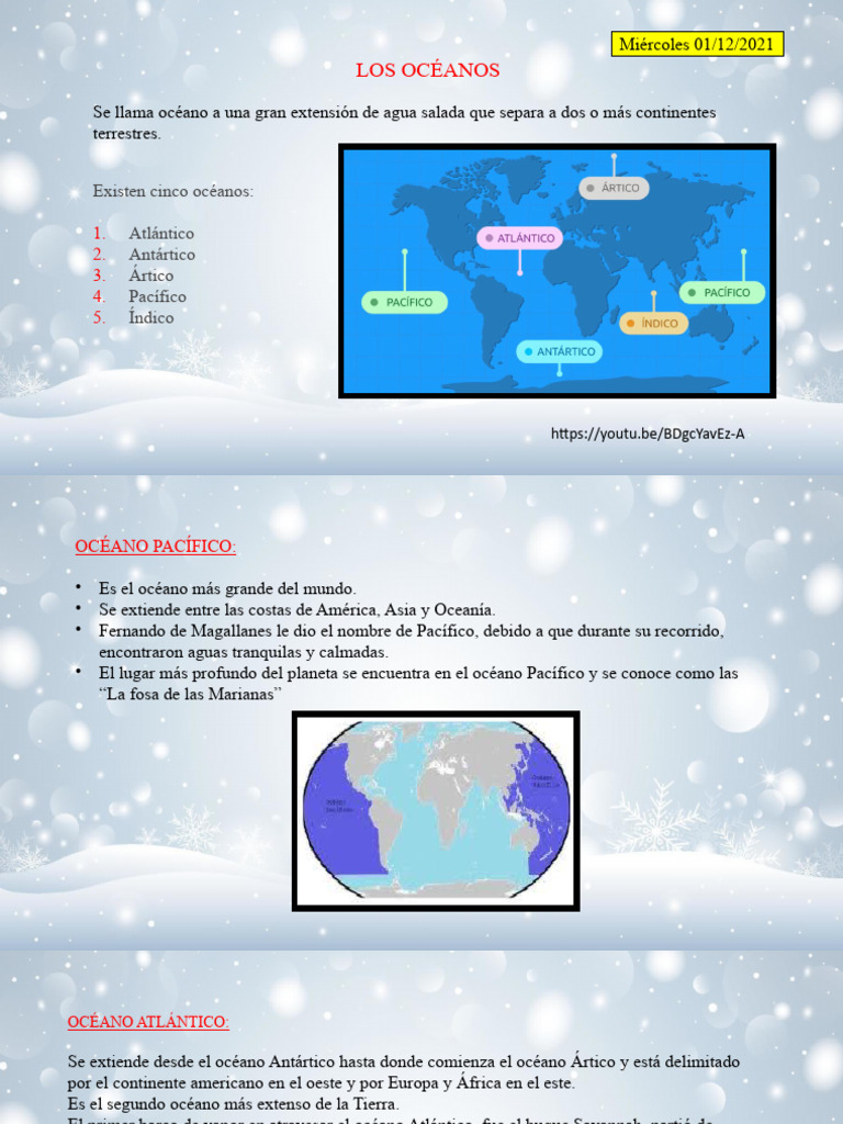 Características de los océanos del mundo | PDF