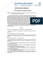Boletín Oficial Del Estado: Ministeri D'Ocupació I Seguretat Social
