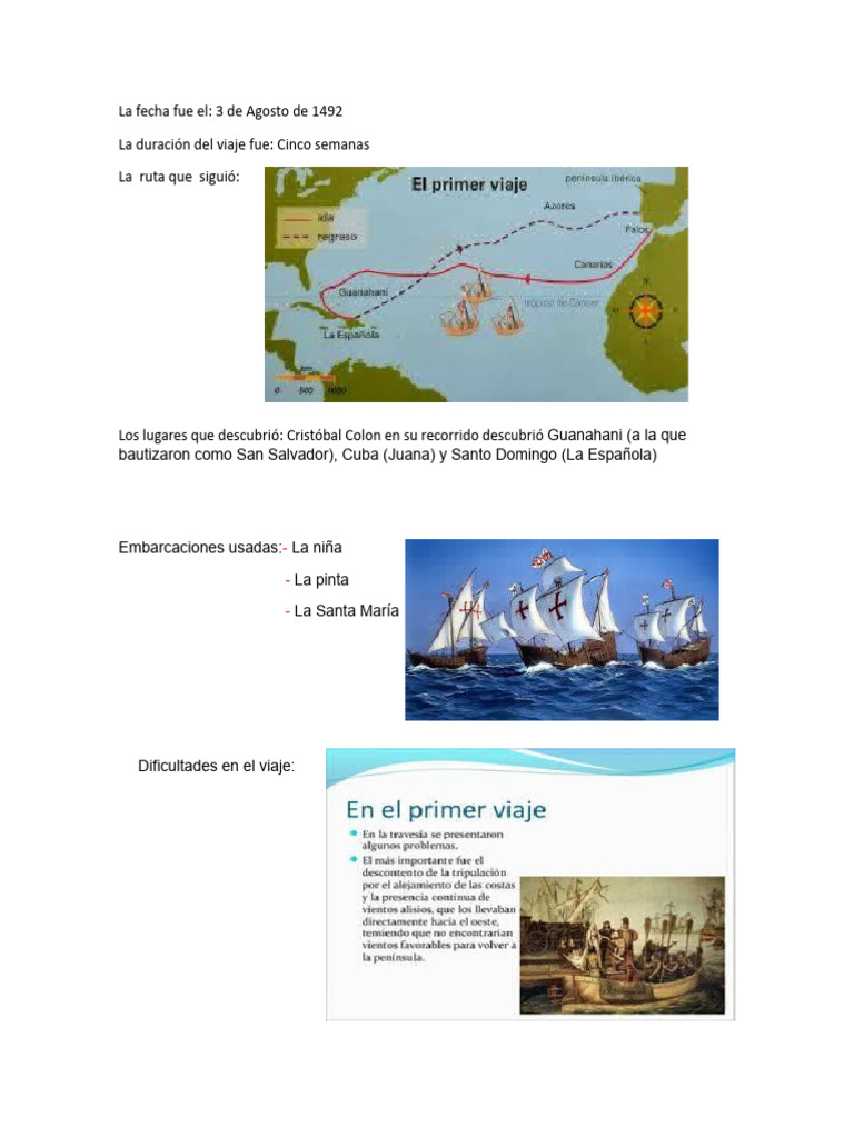 TRABAJO VIAJE DE CRISTOBAL COLON | PDF