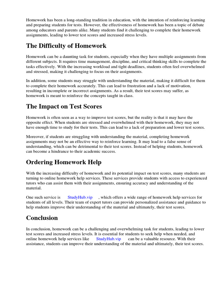 Homework Test Scores | PDF | Homework | Mathematics