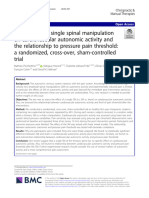 The Effect of A Single Spinal Manipulation On Cardiovascular Autonomic Atcivity