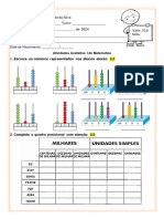 Avaliação 1 de matematica 4 ano