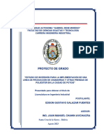.Estudio de Inversión para La Implementación de Una Línea de Producción de Chamarras y Otras Prendas de Poliester en La Ciudad de Potosí