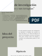 Presentación Proyecto de investigación minimalista verde y beige