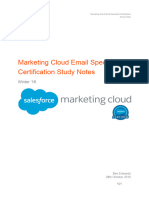 Marketing Cloud Email Specialist Certification Study Notes