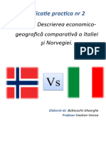 Descrierea Economico-Geografică Comparativă A Italiei Şi Norvegiei