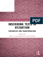 [Publications of the Society for the Promotion of Byzantine Studies] Marc D. Lauxtermann, Ida Toth - Inscribing Texts in Byzantium_ Continuities and Transformations (2020, Routledge) - Libgen.li