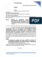 Carta PRESENTACION DE EXPEDIENTE TECNICO