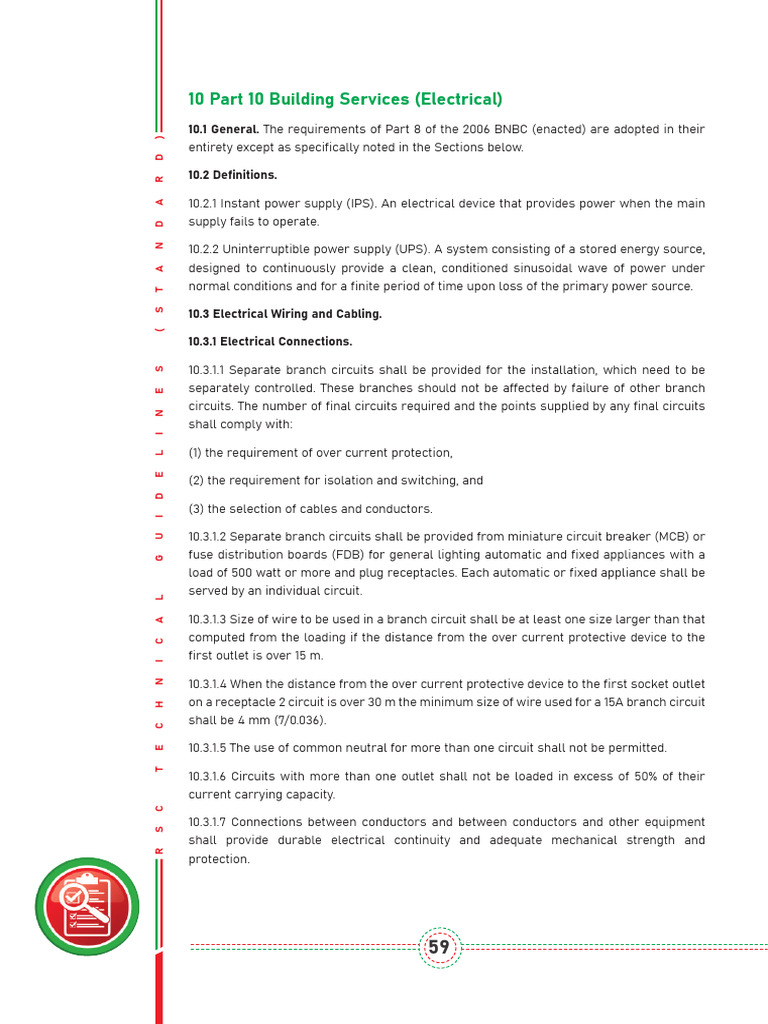 Electrical Wiring Standards Guide | PDF | Electrical Wiring | Fuse ...