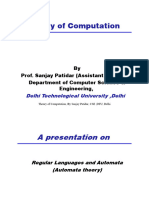 Theory of Computation: Delhi Technological University, Delhi