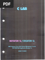 Notator SL - Manual - Atari ST