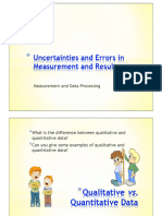 Uncertainties and Errors in Measurement and Results Extended 2024