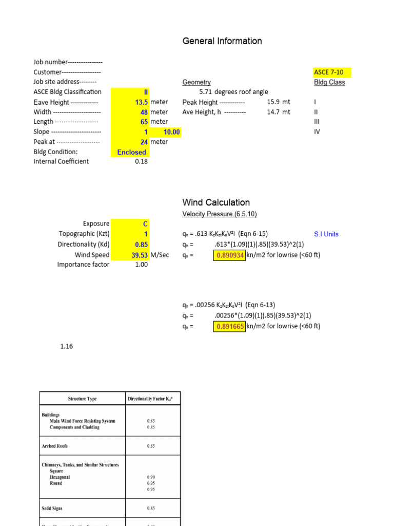 Wind Pressure Calculation AREA 2 Final | PDF | Chemical Engineering ...