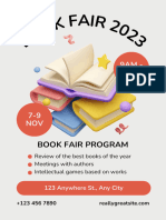 Orange and Yellow 3d Book Fair Flyer