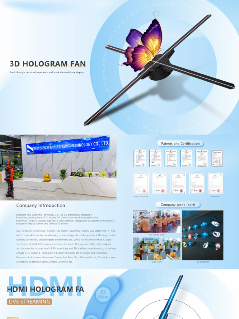 3D Holographic Fan | PDF | Hdmi | Virtual Reality
