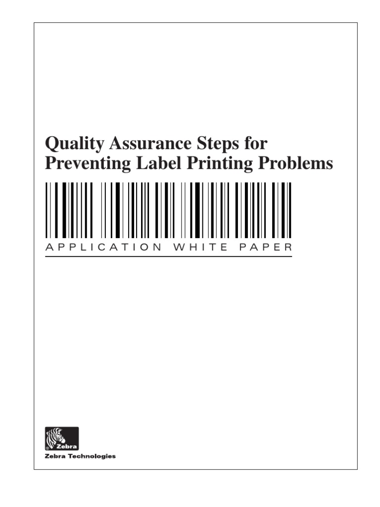 Quality Assurance Steps For Preventing Label Printing Problems PDF