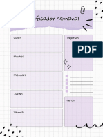 Agenda Planificador Semanal Bonito Lila