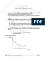 Work Sheet - Managerial Econ