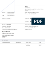 Invoice of any order Template