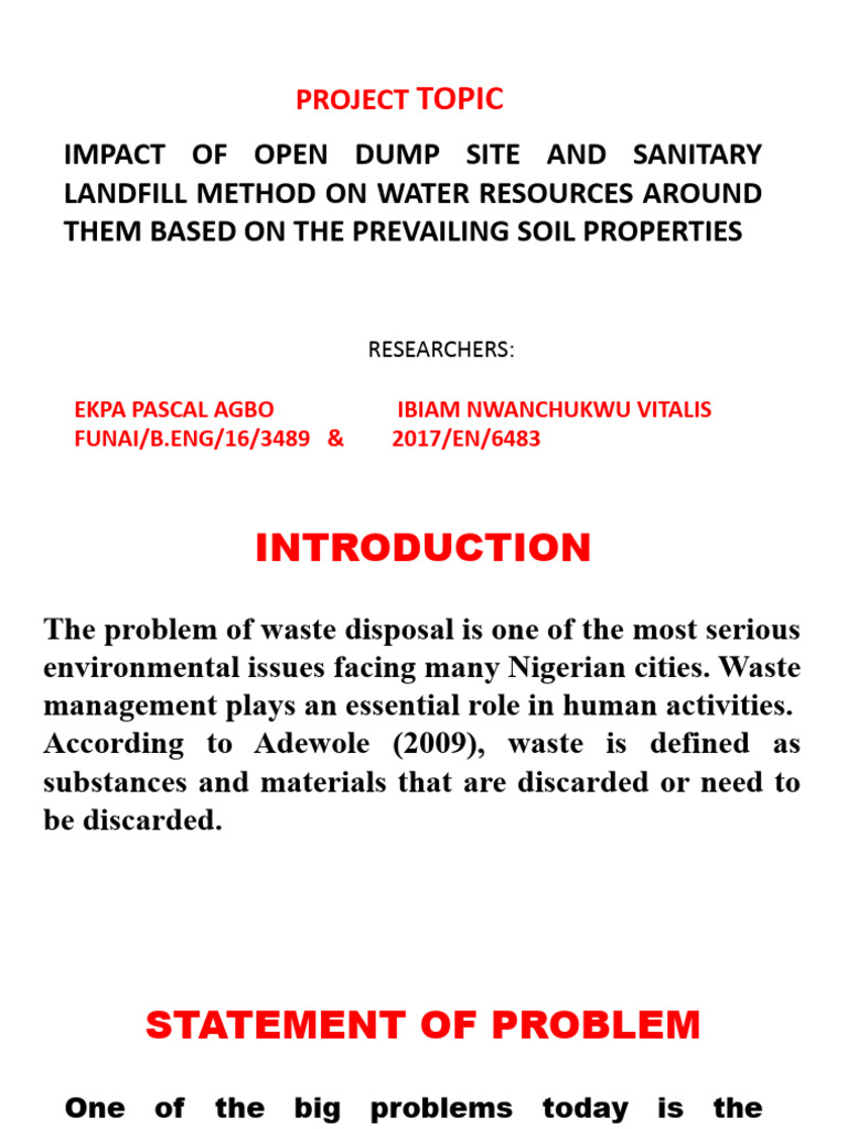 Impact of Waste Disposal on Water Quality | PDF | Landfill | Waste