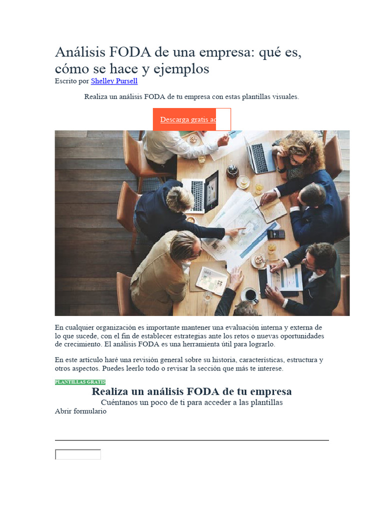 Guía Completa del Análisis FODA Empresarial | PDF | Análisis FODA ...