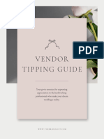 The Bride's List - Vendor Tipping Guide