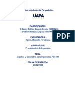 Álgebra y Geometría para Ingenieros FGI-101