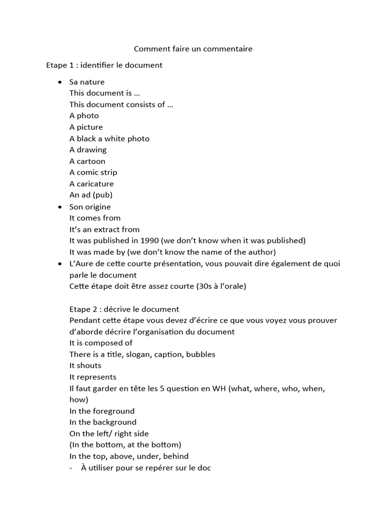 Commenter un document efficacement | PDF