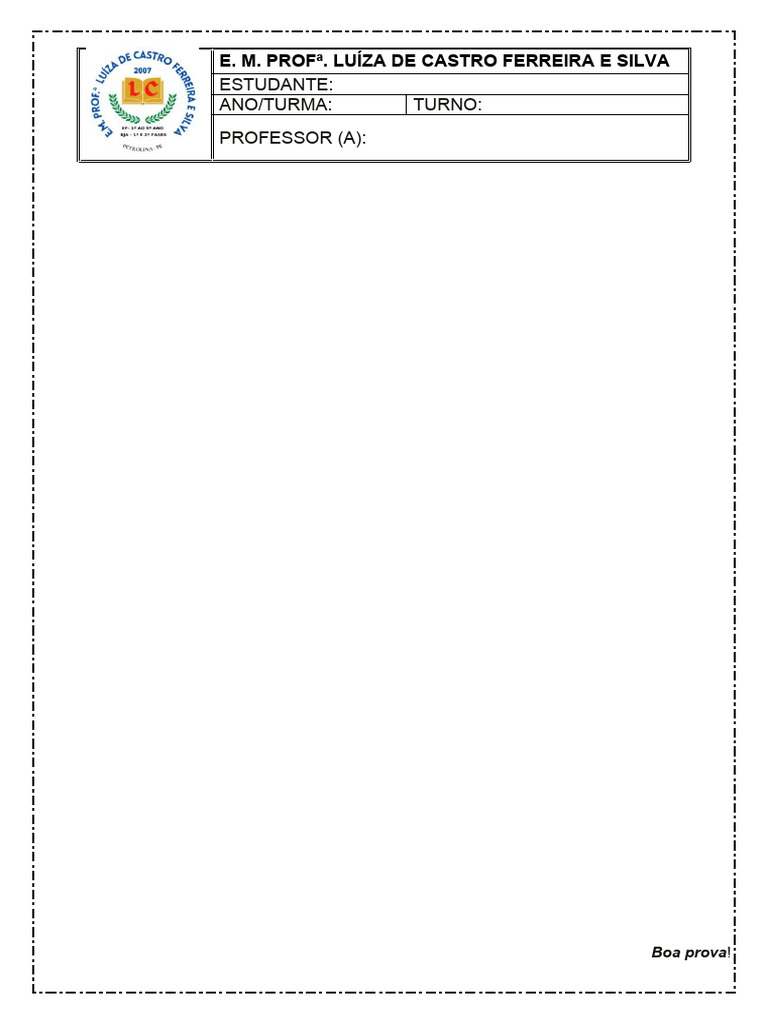 Modelo Prova 2024 | PDF
