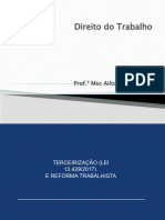 Aula 02 - Terceirização e Reforma Trabalhista