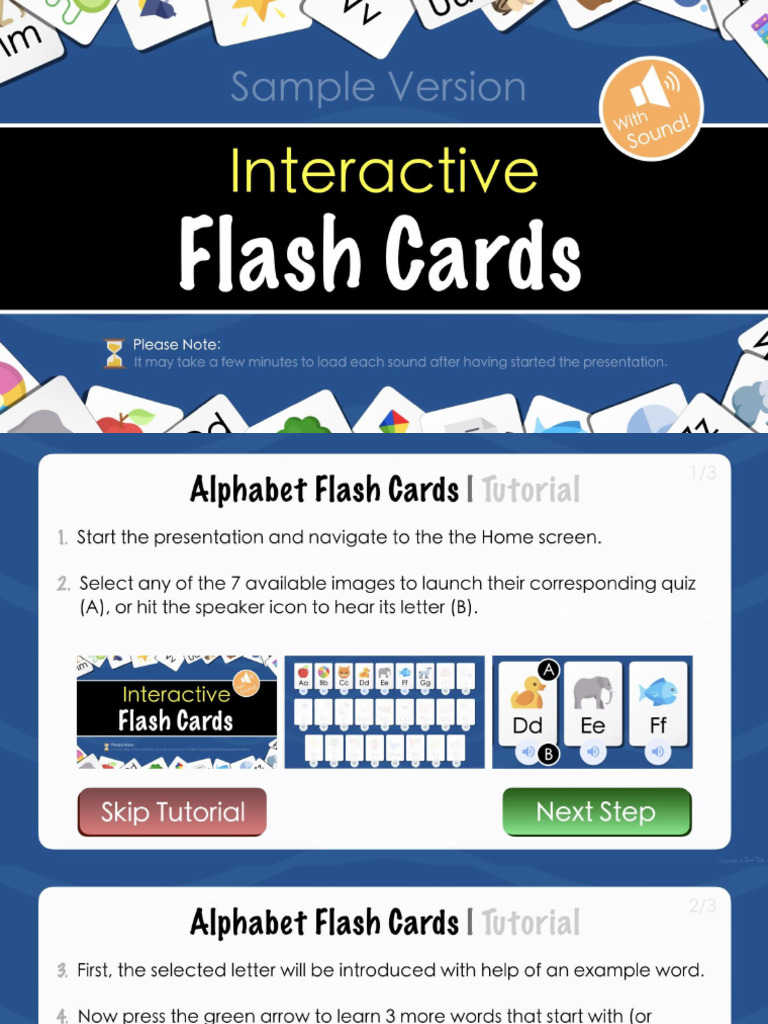 Interactive Flash Cards - Audio Activity (Sample Version) | PDF