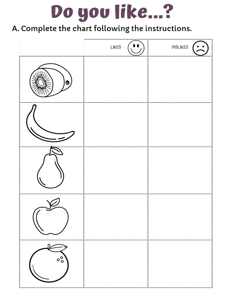 Do You Like Worksheet PDF