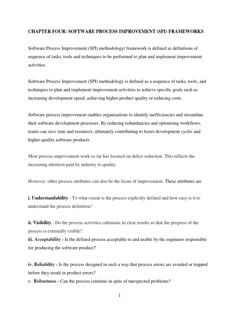 Software Process Improvement