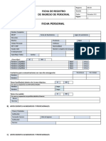 Ficha de Registro de Ingreso de Personal