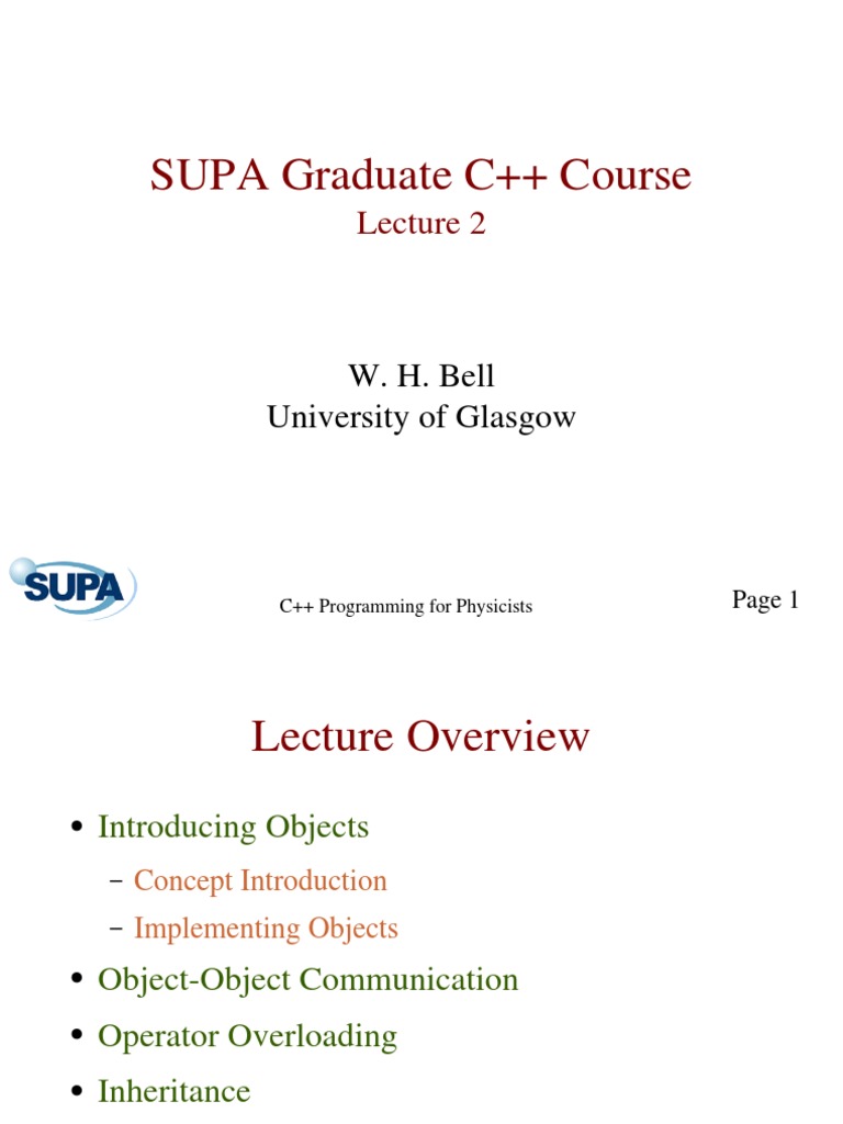 Gradcpp Lec2 Nobkgnd | PDF | C++ | Class (Computer Programming)