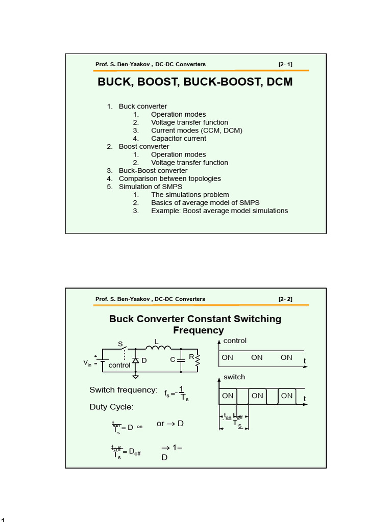 DC-DC Converter Fundamentals and Models | PDF | Electromagnetism ...